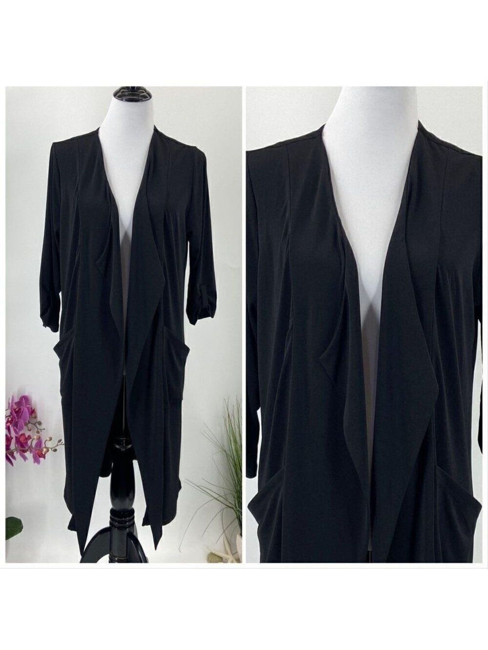 Tahari  Duster Cardigan XS-XL Black